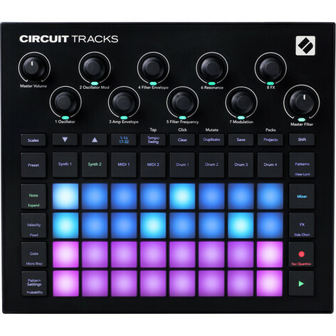 Novation CIRCUIT-TRACKS Standalone Groovebox With Synths, Drums And Sequencer