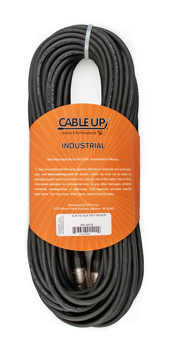 Cable Up MIC-XX-75 75 Ft XLR Microphone Cable