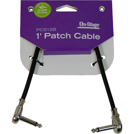 On-Stage PC512B 1' Patch Cable W/ Pancake Connectors