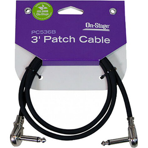 On-Stage PC536B 3' Patch Cable W/ Pancake Connectors