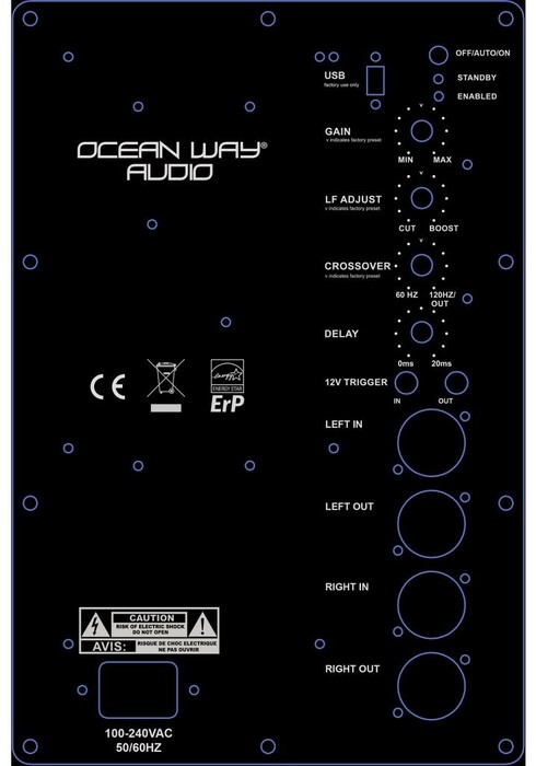 Ocean Way Audio HR4S-R2 8" Powered Studio Monitor, 3-Way