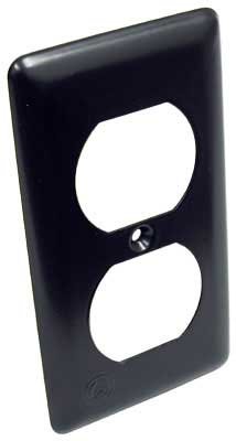 Ace Backstage DB Plate Narrow Duplex Cover Plate, Punched For Receptacle