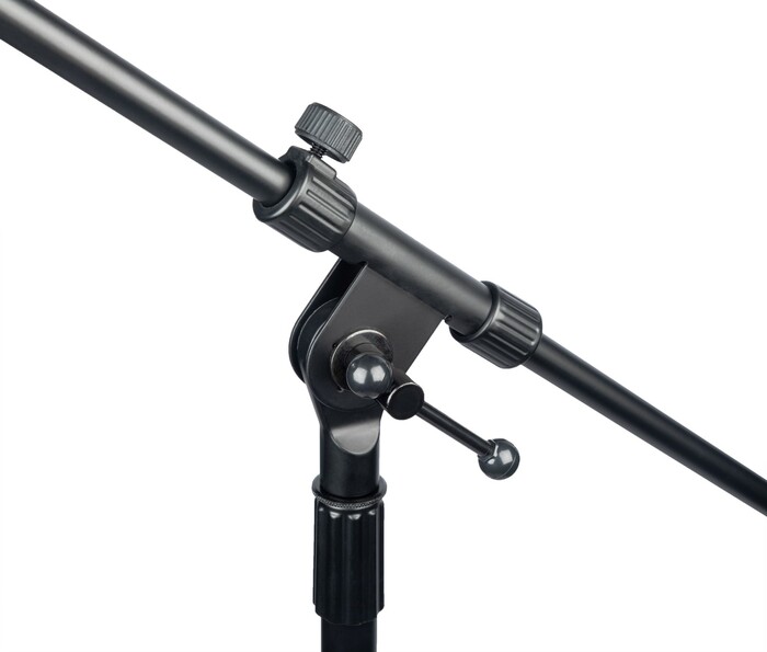 Vu MST100-30B Standard Height Mic Stand With Single Point Adjustable  Boom Arm