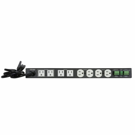 Lowell ACR-RPC-1508-SD Power Panel-15A, 6-Switched 2-Unswitched Outlets, 1U, RPC, S