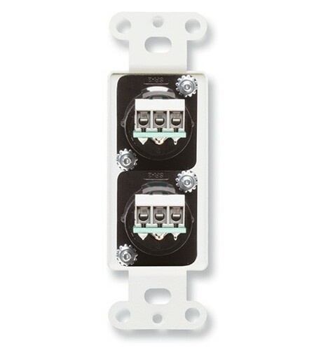 RDL DB-XLR2 XLR 3-pin Female And 3-pin Male On D Plate, Terminal Block, Black