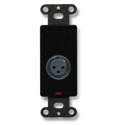 RDL DB-XLR3F XLR 3-pin Female Jack On D Plate, Terminal Block, Black