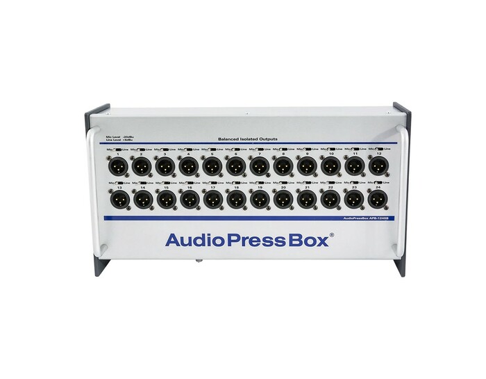 Audio Press Box APB-124-SB Active Press Box, 1 MIC/LINE In, 24 LINE/MIC Out, Built In Battery
