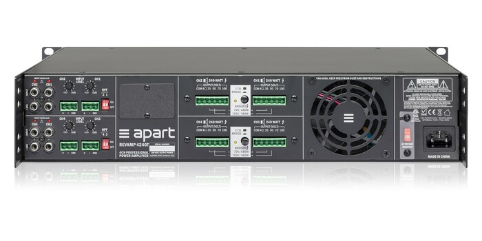 Biamp REVAMP4240T 4-Channel Class D Power Amplifier, 240W