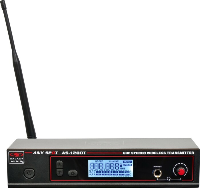 Galaxy Audio AS-1200 Wireless In-Ear Monitor System, 1 AS-1200R, 2 EB4 Ear Buds