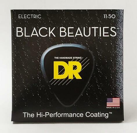 DR Strings BKE-11 Heavy Black Beauties K3 Coated Electric Guitar Strings