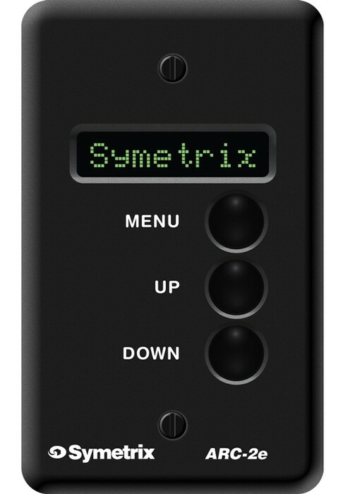 Symetrix ARC-2E-BK ARC Remote With 3 Buttons, 8-character Display, Single Gang