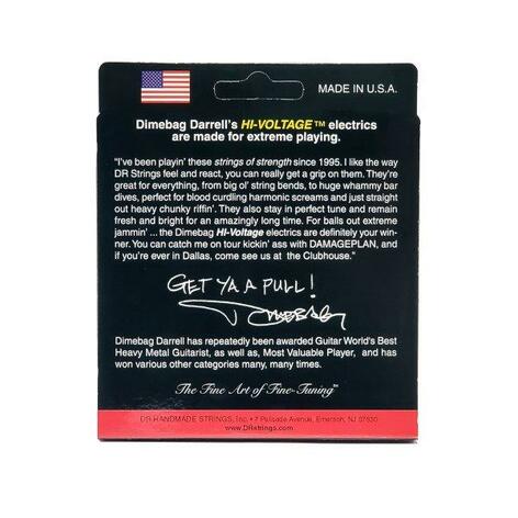 DR Strings DBG-10 Dimebag Darrell Nickel Plated Electric Guitar Strings, Medium 10-46