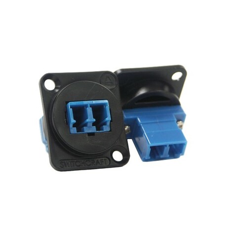 Switchcraft EHLC2 LC Fiber Optic EH Series Panel Mount Connector, Feed Through, Single Mode
