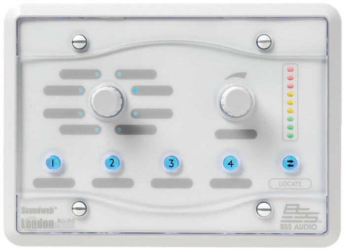 BSS BLU8-V2-WHT Programmable Zone Control For Soundweb London Network, White