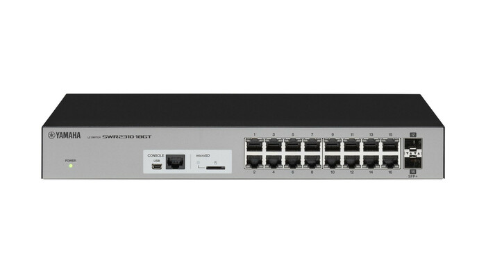 Yamaha SWR2310-18GT L2 Intelligent RJ45 Switch For Audio Networks With 18 Ports