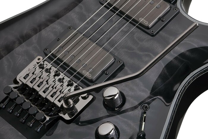 Schecter HELLRAISER-HH-C1-FR Hellraiser Hybrid C-1 FR Trans Black Burst Electric Guitar With Floyd Rose Bridge