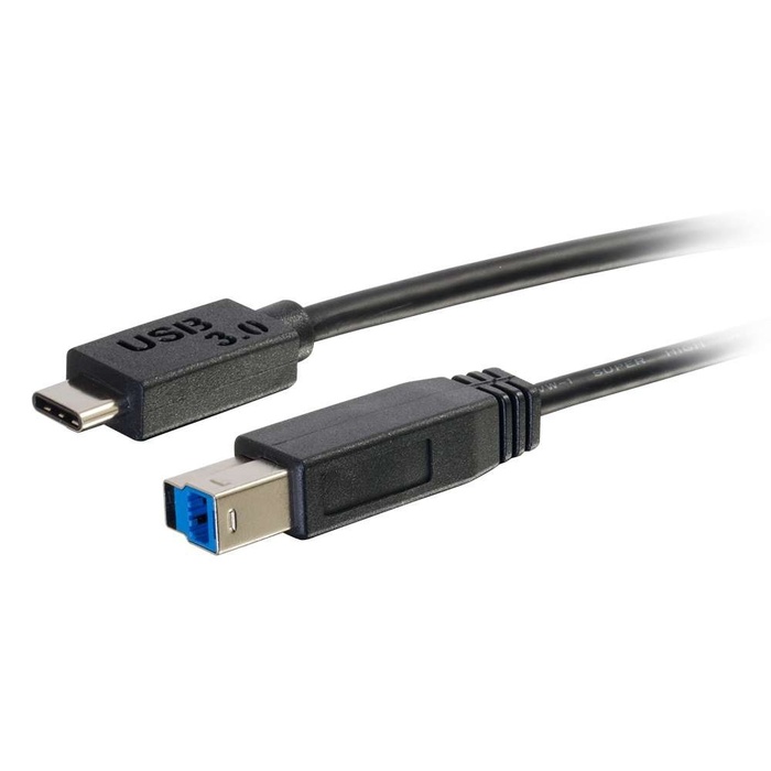 Cables To Go 28865 3' (0.9m) USB 3.0 USB 3.1 Gen 1 USB-C To USB-B Cable M/M, Black