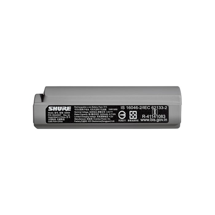 Shure SB904 Lithium-Ion Rechargeable Battery For GLXD+ Systems