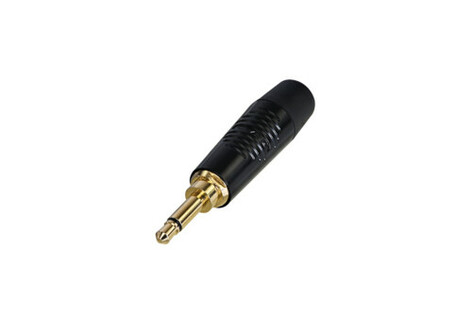 REAN RTP2C-B 2 Pole 3.5mm Plug, Black / Gold