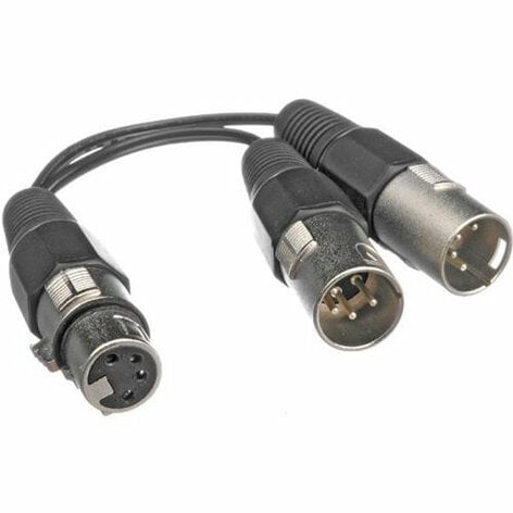 Bescor XLR-YM 4-Pin XLR-F To 2x 4-Pin XLR-M Y Cable
