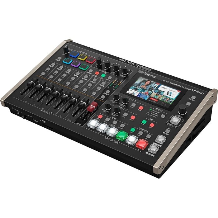 Roland Professional A/V VR-6HD Ultra-Compact Audio/Video Mixer W/ Direct Streaming Encoders