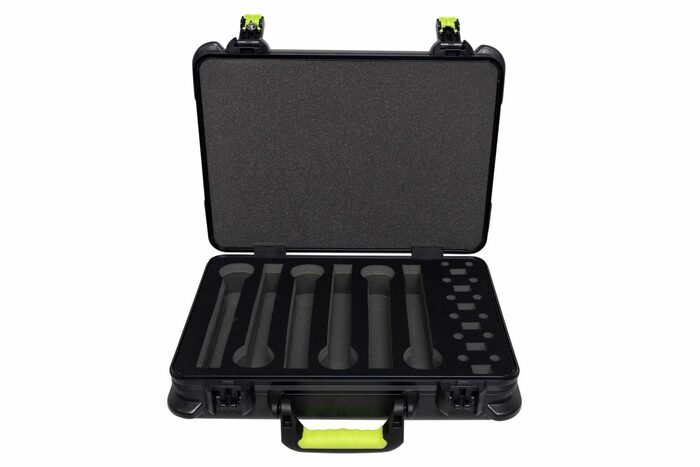 Gator SH-MICCASEW06 SHURE Plastic Case With TSA-Accepted Latches To Hold 6 Wireless Microphones