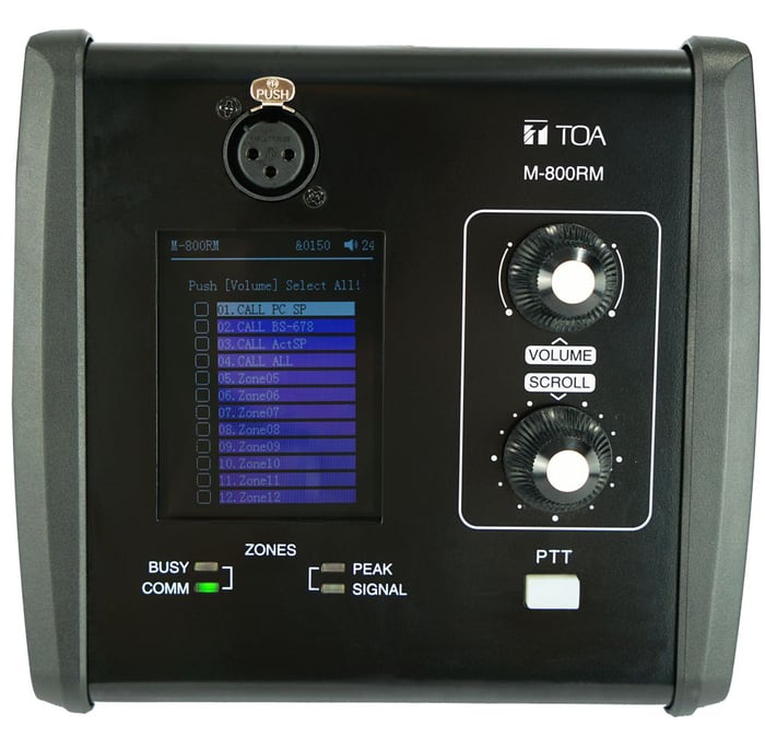 TOA M-800RM-AM Paging Microphone With LCD Screen And Digital Encoders