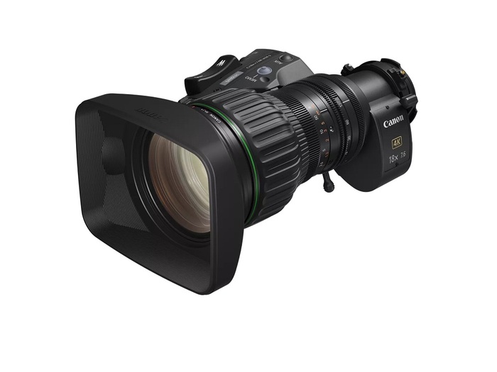 Canon CJ18EX7.6BIASE 2/3" ENG/EFP 4K UHD Zoom Lens With Full Servo Control