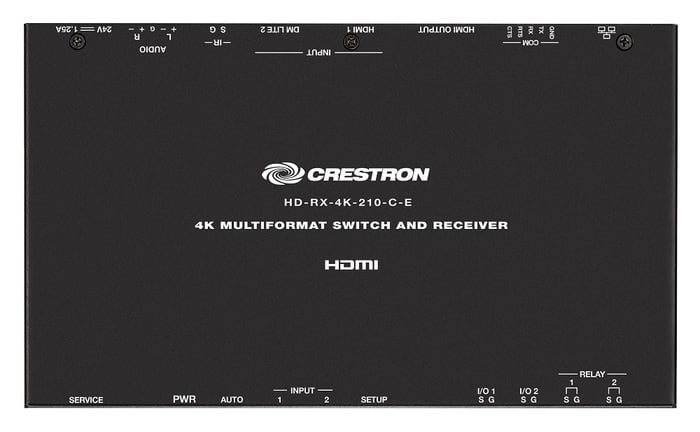 Crestron HD-RX-4K-210-C-E DMPS Lite 4K Multiformat 2x1 AV Switch And Receiver