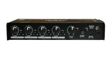 Rolls MX401 4-Channel XLR Stereo Microphone Or Line Mixer