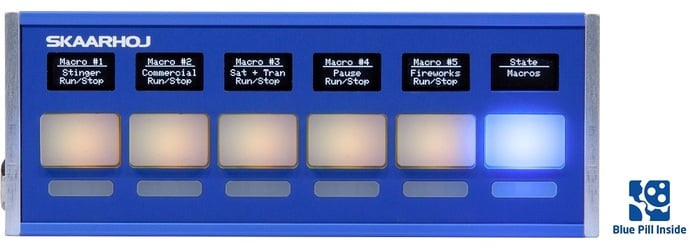 Skaarhoj Quick Bar with Blue Pill Inside Auxiliary Panel With Blue Pill Technology