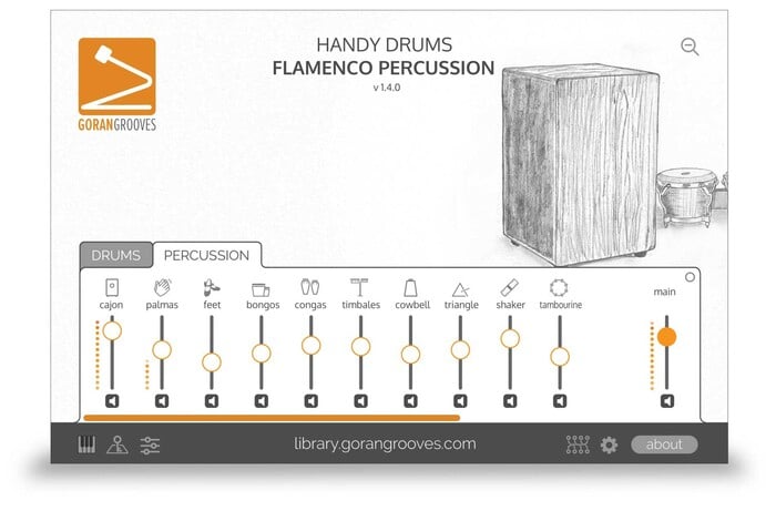 GoranGrooves Handy Drums- FLAMENCO PERCUSSION Sampled Drums Virtual Instrument [Virtual]