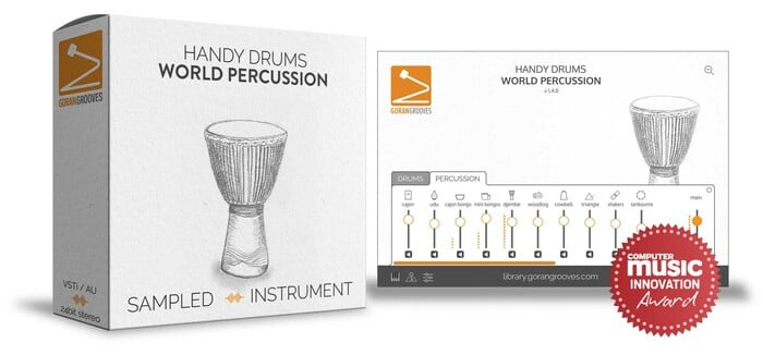 GoranGrooves Handy Drums- WORLD PERCUSSION Sampled Drums Virtual Instrument [Virtual]