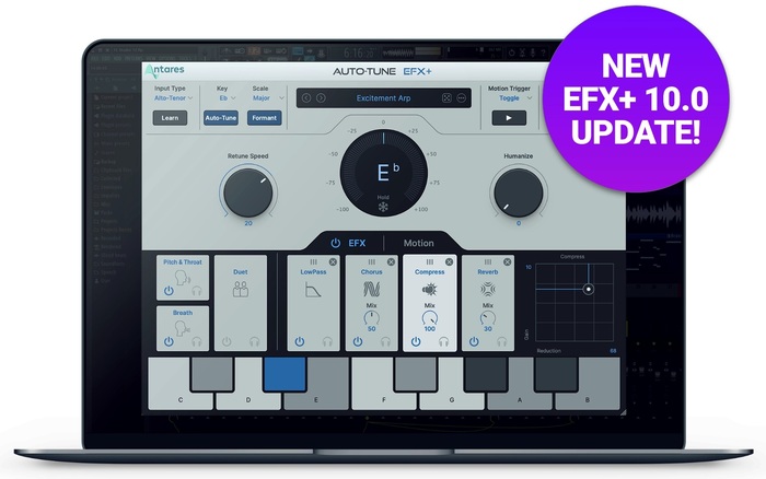 Antares Auto-Tune EFX+ 10 with 1-Year of ATU Auto-Tune With EFX Modular Multi-Effects Rack [Virtual]
