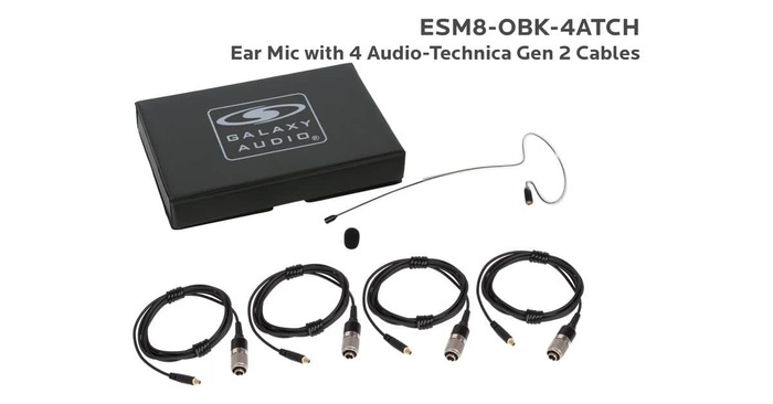 Galaxy Audio ESM8-OBK-4ATCH Black Single Ear Omni Headset