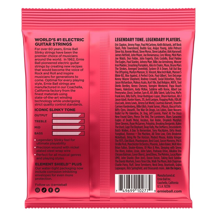 Ernie Ball P02226 Burly Slinky Nickelwound Electric Guitar Strings 11-52 Gauge