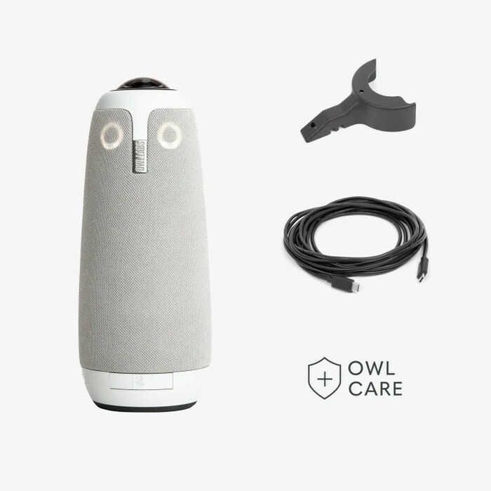 Owl Labs Meeting Owl 3 Premium Pack Bundle Meeting Owl 3 With USB-C Expansion Cable And  Lock Adapter