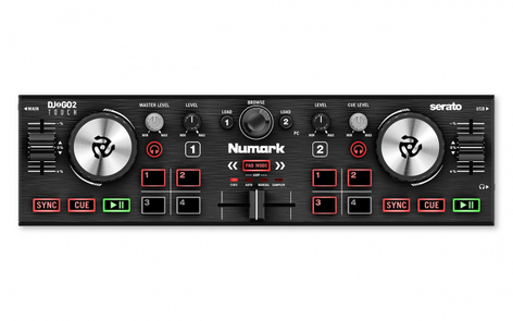 Numark DJ2GO2 Touch Portable DJ Controller With Touch Jog Wheels