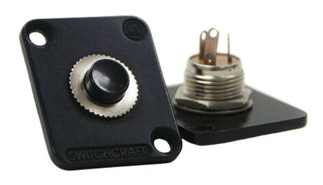 Switchcraft EHPBSMBBPKG EH Series, Momentary Pushbutton Switch, SPDT, Black Button,