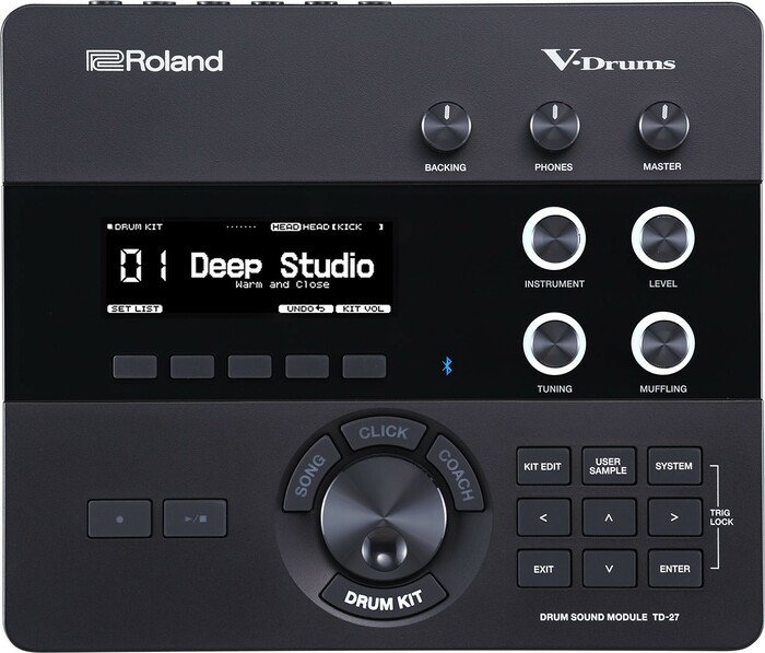 Roland VAD507-K V-Drums Acoustic Design 506 Kit With Extra Floor Tom, Crash And Stand
