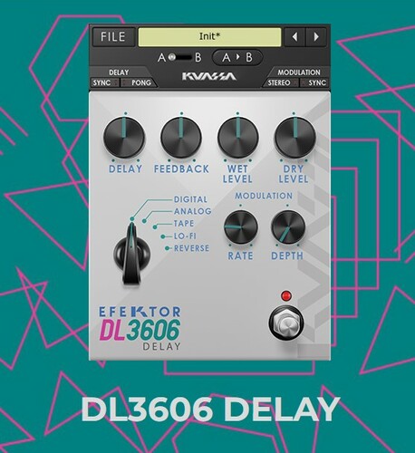 Kuassa Teknika Efektor DL3606 Delay 5 Delay Effects Plug-In [Virtual]