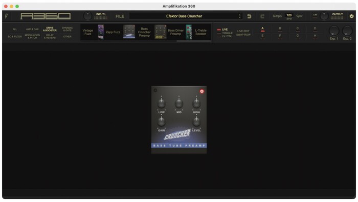 Kuassa Teknika Efektor Bass Cruncher Preamp Bass Tube Preamp Effects Engine [Virtual]