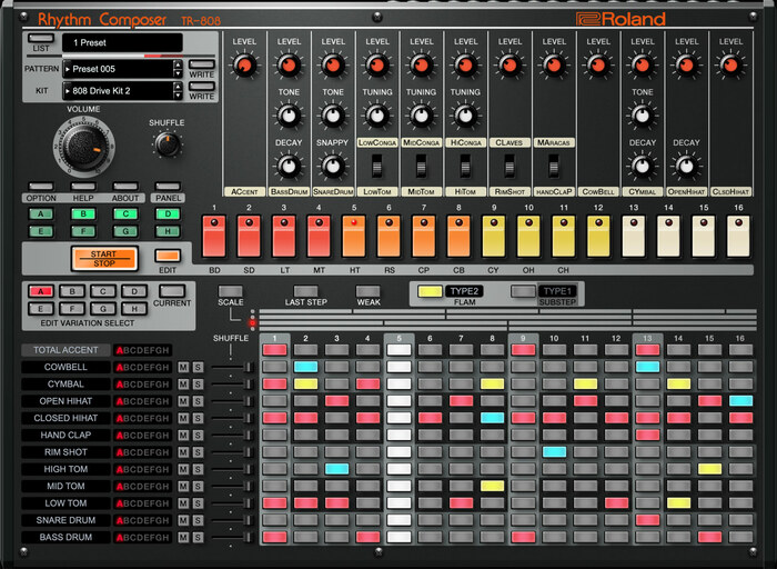 Roland TR-808 Software Rhythm Composer [Virtual]