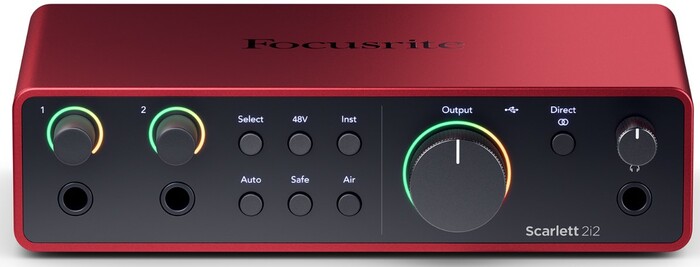 Focusrite Scarlett 2i2 4th Gen 2-In 2-Out USB Audio Interface, 4th Generation