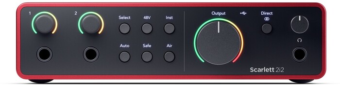 Focusrite Scarlett 2i2 4th Gen 2-In 2-Out USB Audio Interface, 4th Generation