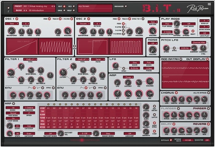 Rob Papen BIT to BIT-2 upgrade Upgrade To The Virtual Analog Synthesizer BIT-2 [Virtual]