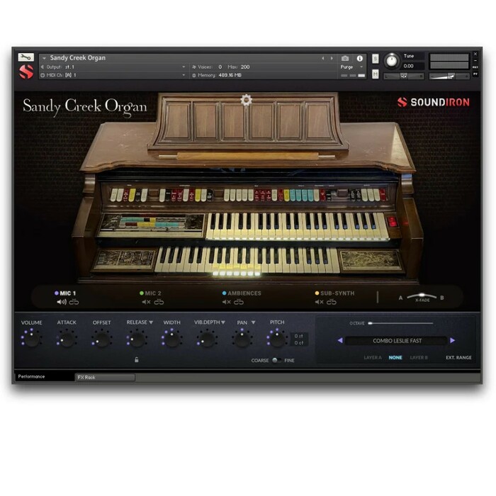 Soundiron SANDY-CREEK-ORGAN A Vintage Thomas Monticello Organ For Kontakt [Virtual]