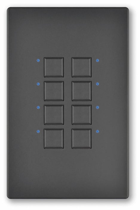 Interactive Technologies Mystique Station 2-Wire, 1 Button, Black, RGB LEDs