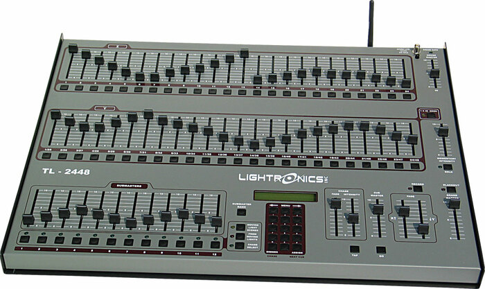 Lightronics TL2448-WSTX Lighting Console, 48-Channels, LMX-128, DMX-512 And Wireless DMX Outputs