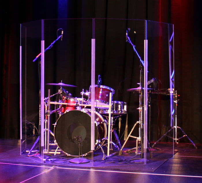 Clearsonic LITE2466X5 24" X 66" X 3/16" 5-Section Drum Shield Kit
